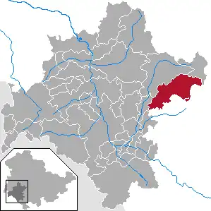 Kaart van Zella-Mehlis