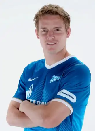 Hubočn in het tenue van Zenit Sint-Petersburg.