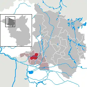 Kaart van Zernitz-Lohm