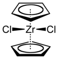 Structuurformule van zirkonoceendichloride