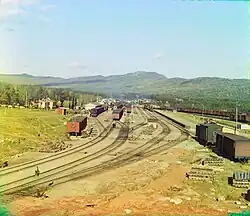 Treinstation van Zlato-oest in 1910Foto: Prokoedin-Gorski