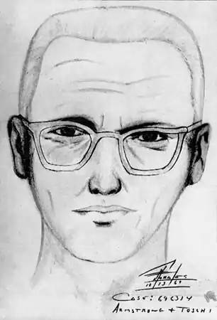 Schets van de "Zodiac Killer" door de San Francisco Police Department, 1969