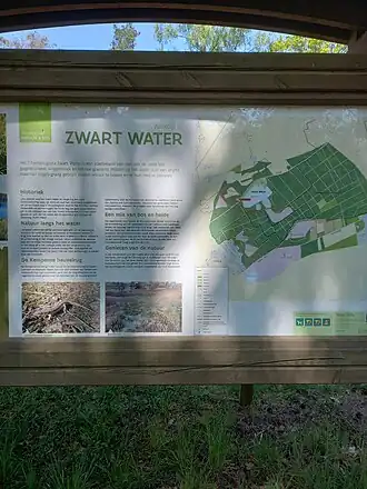 Informatiebord bij Zwart Water
