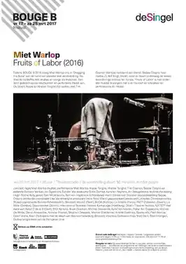 Fruits of Labor (2016) Programmaboekje De Singel