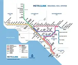Routekaart van de Metrolink